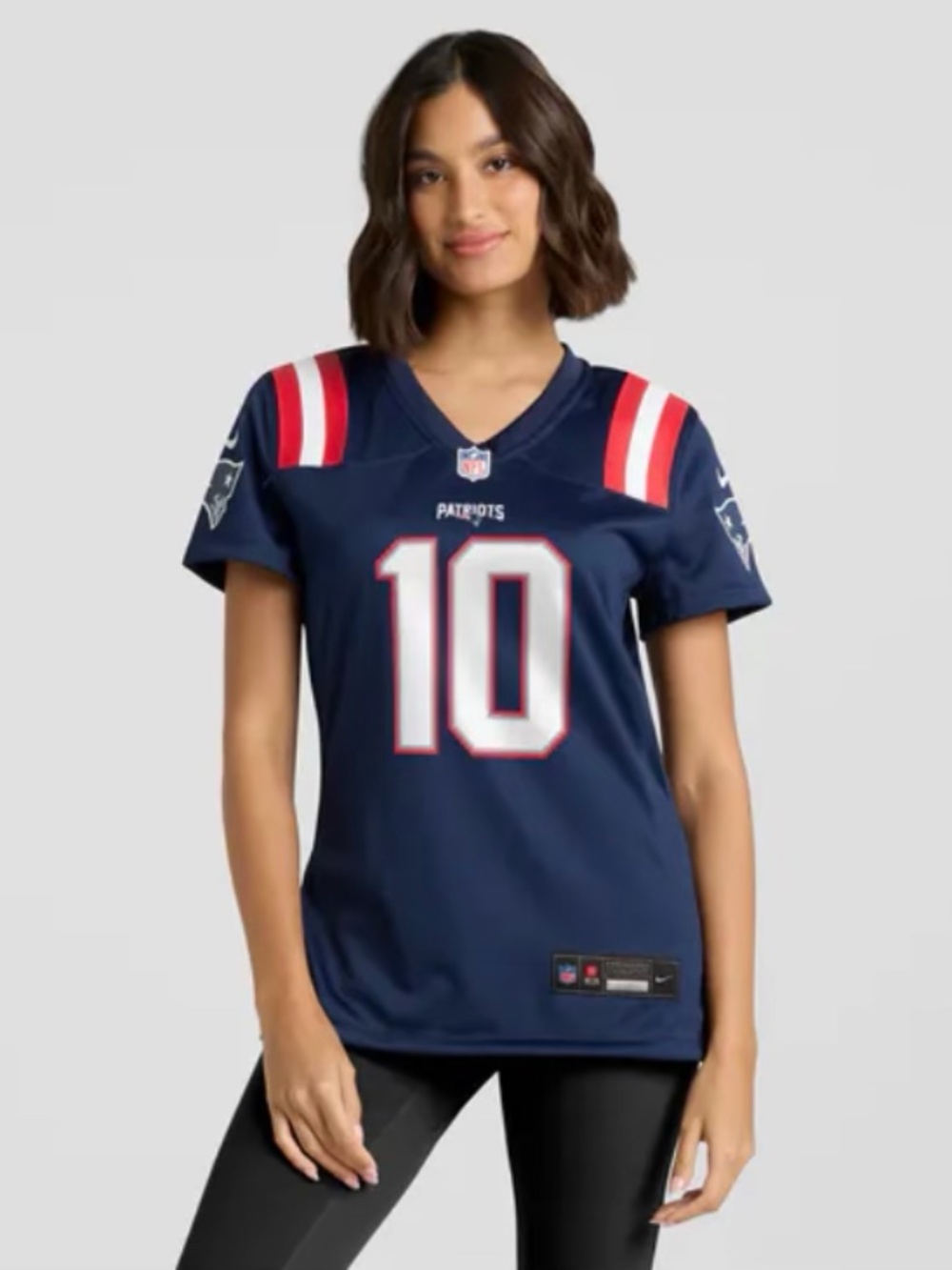 Women's New England Patriots Drake Maye Nike Navy Player Game Jersey